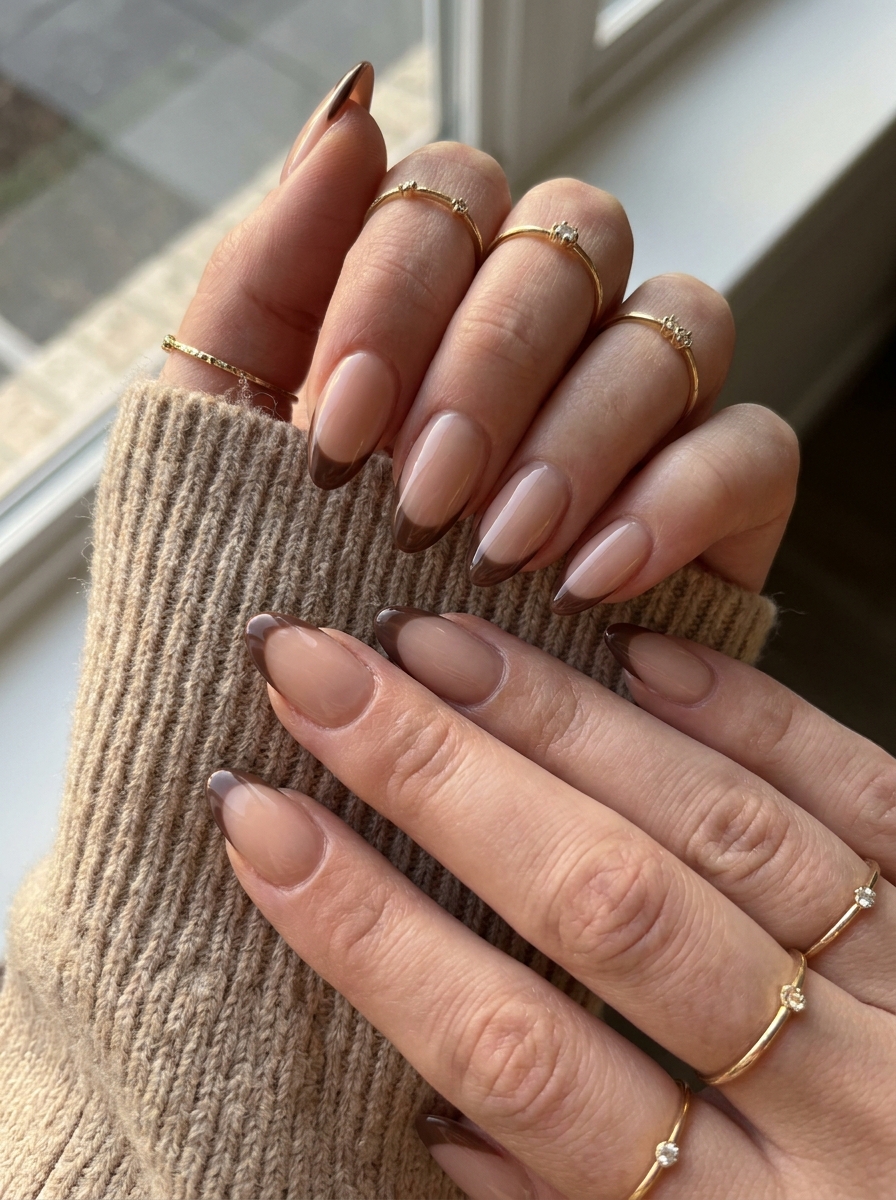 Milky Nails mit Kristall-Akzent